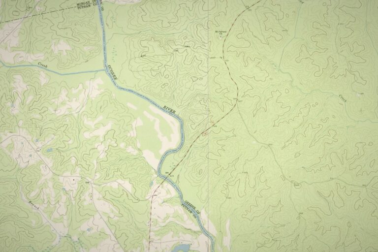 1972 USGS topographic map of the Oconee River where Highway 44 crossed it before Lake Oconee