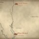 Antique-style map of the Oconee River valley showing the Scull Shoals mounds and the Dyar mound under Lake Oconee