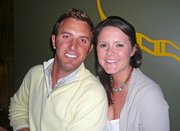 Margie Sorrell with Dustin Johnson at Lake Oconee during Masters week in 2011