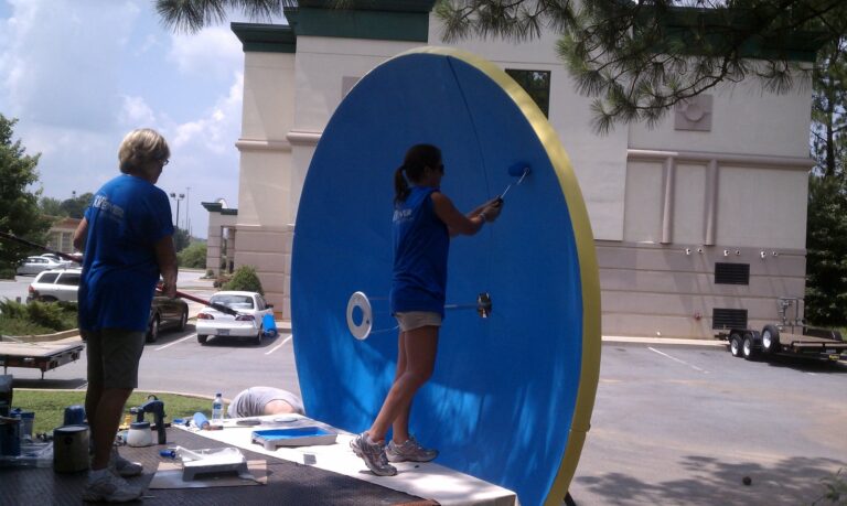 Margie Sorrell volunteering with Coldwell Banker at Extreme Makeover: Home Edition in 2011