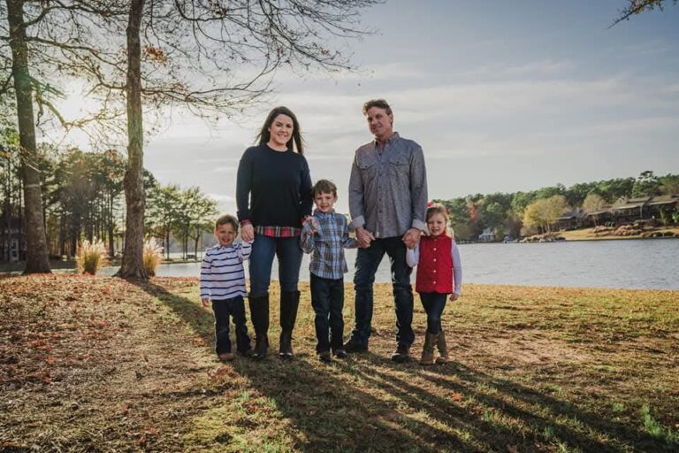 Margie Sorrell and her family on Lake Oconee in 2019