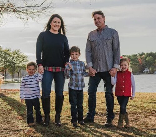 Margie Sorrell and her family on Lake Oconee.