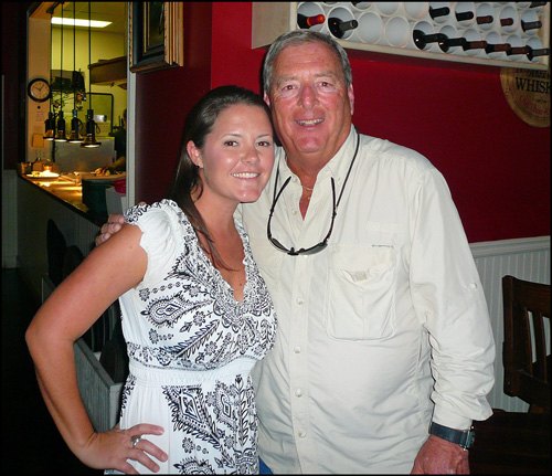 Margie Sorrell with Fuzzy Zoeller in 2012
